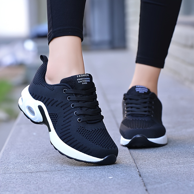 womens air cushion sports shoes casual low top running walking trainers breathable shock absorbing sneakers details 2