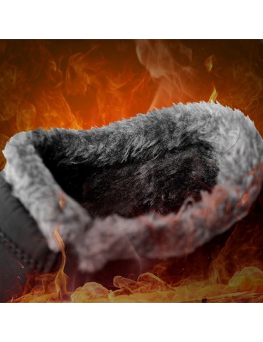 Women's Fleece Lining Snow Boots, Waterproof Slip On Thermal Ankle Boots, Winter Warm Plush Short Boots